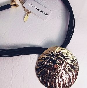 Lion medallion necklace by St. Thomas